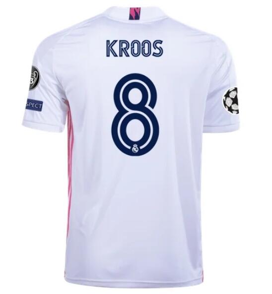 Real Madrid Home Kit Soccer Jersey TONI KROOS #8 2020/21